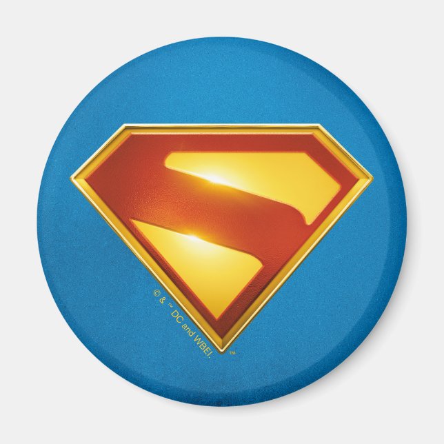 Superman Golden S Shield Brilliance Magnet (Front)
