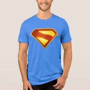 Superman Golden S Shield Brilliance Tri-Blend Shirt