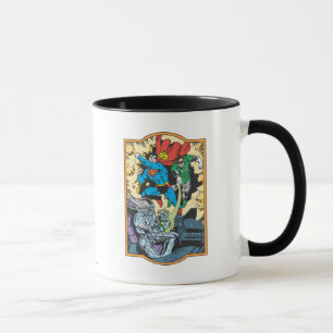 Superman & Green Lantern Fight Brainiac Mug