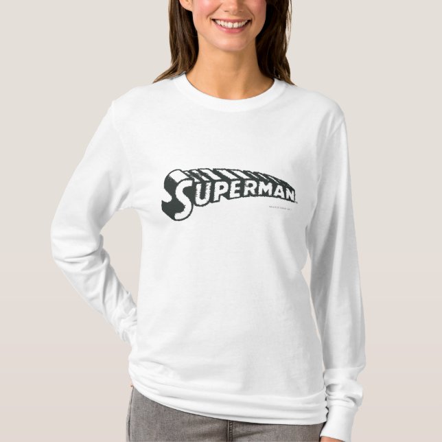 Superman | Grunge Letters Logo T-Shirt (Front)