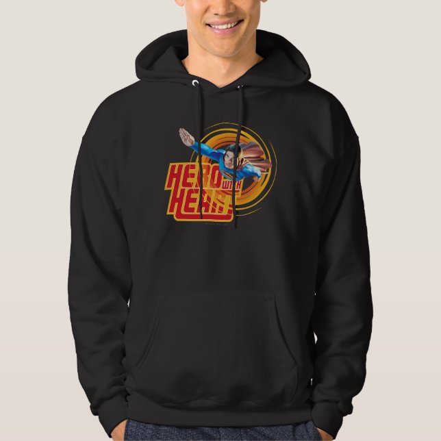Superman Hero with Heart Hoodie (Front)