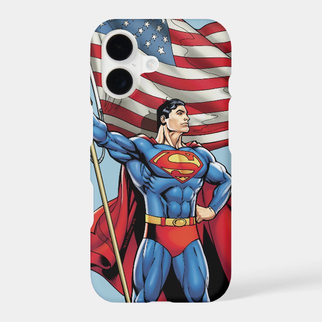 Superman Holding US Flag (Back)