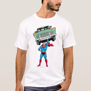 Superman holds a car T-Shirt