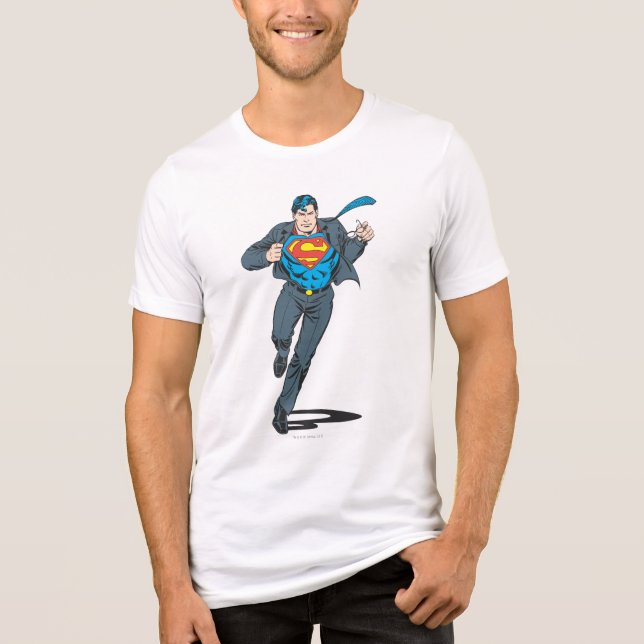 Superman in Business Garb Tri-Blend Shirt (Front)