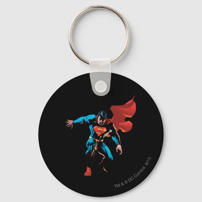 Superman in Shadow Key Ring (Front)