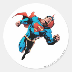 Superman in suit classic round sticker