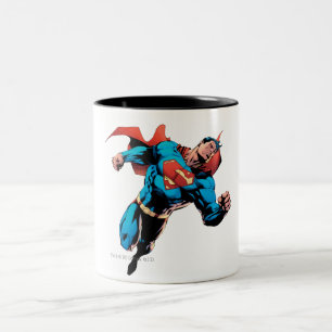 Superman in suit Two-Tone coffee mug