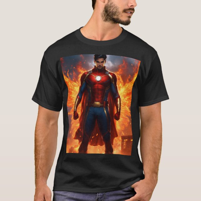 Superman Ink" "Tattooed Hero" "Man of Steel, Inked T-Shirt (Front)