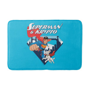 Superman & Krypto Soar Bath Mat