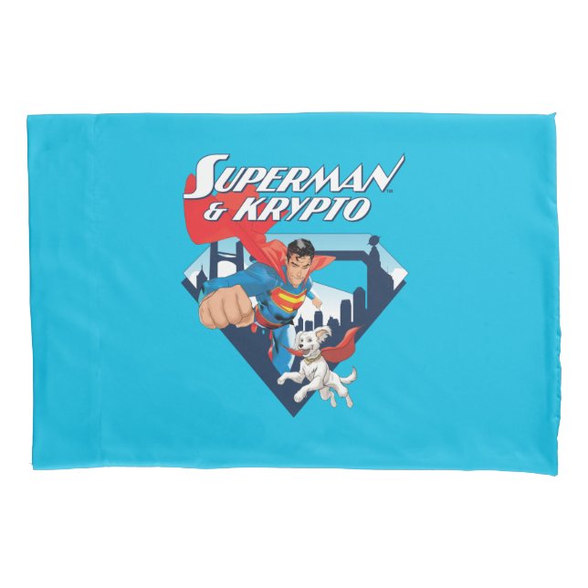 Superman & Krypto Soar Pillowcase (Front)