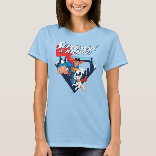 Superman & Krypto Soar T-Shirt (Front)