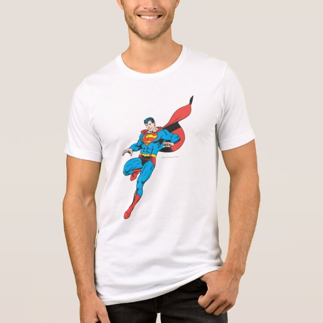 Superman Lands Lightly 2 Tri-Blend Shirt (Front)