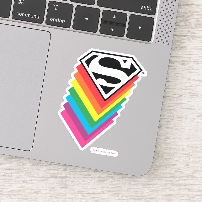 Superman Layered Rainbow Logo (Detail)