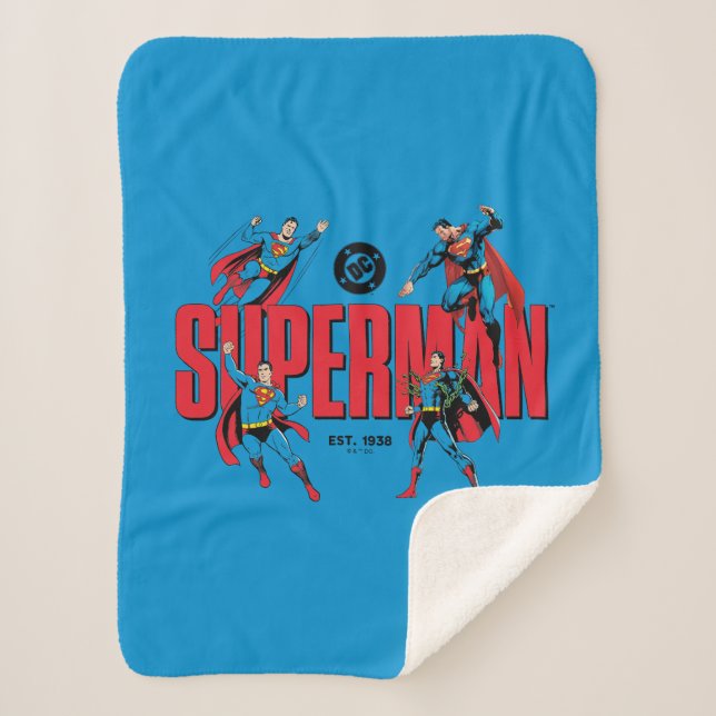 Superman Legends Forever Graphic Sherpa Blanket (Front)