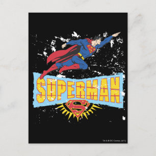 Superman Logo and Flight Postcard
