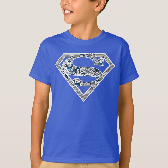 Superman Logo Doodle Art T-Shirt (Front)