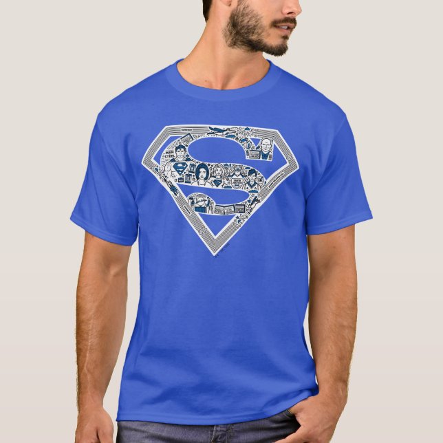 Superman Logo Doodle Art T-Shirt (Front)