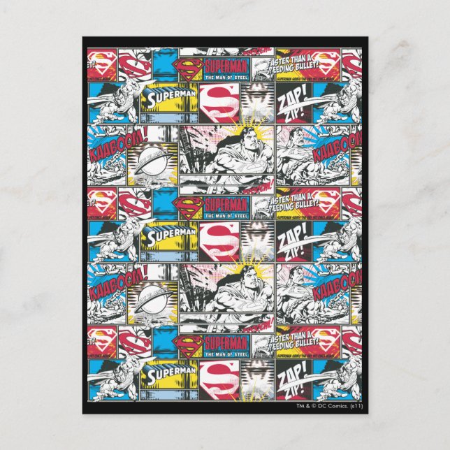 Superman Logo Pattern 2 Postcard (Front)