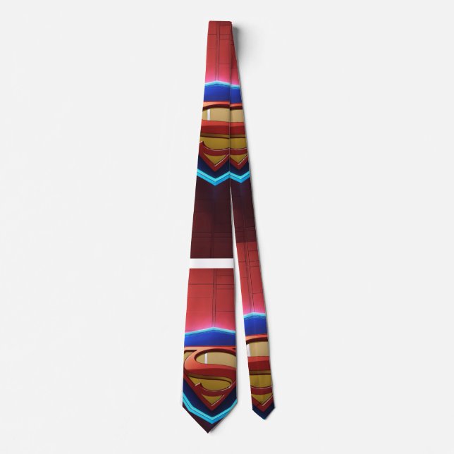Superman Logo Tie – Bold Hero Style for Office, Gi (Front)