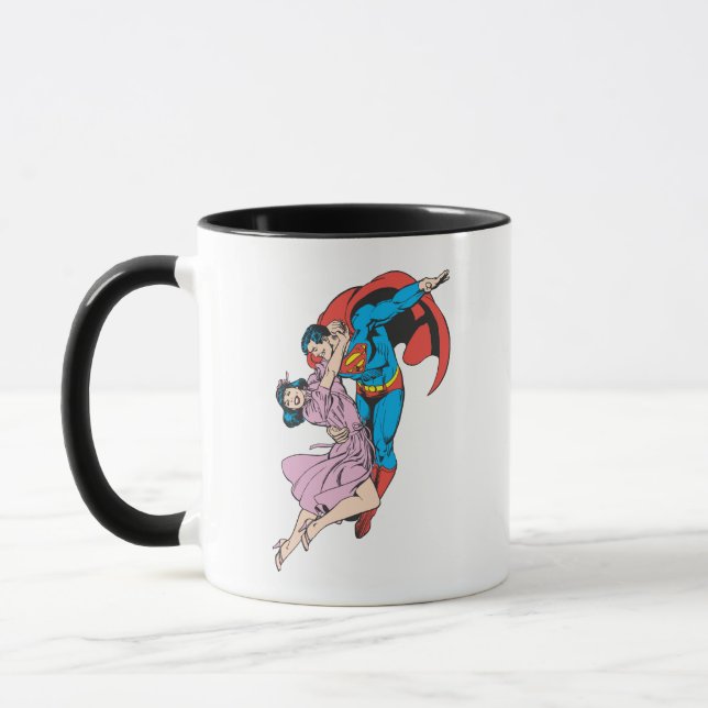 Superman & Lois in Pink Mug (Left)