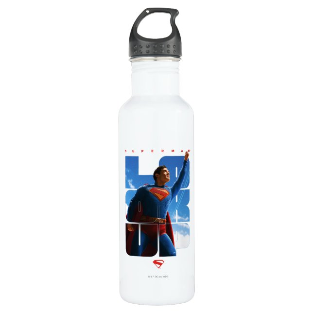 Superman Look Up Pose 710 Ml Water Bottle (Front)