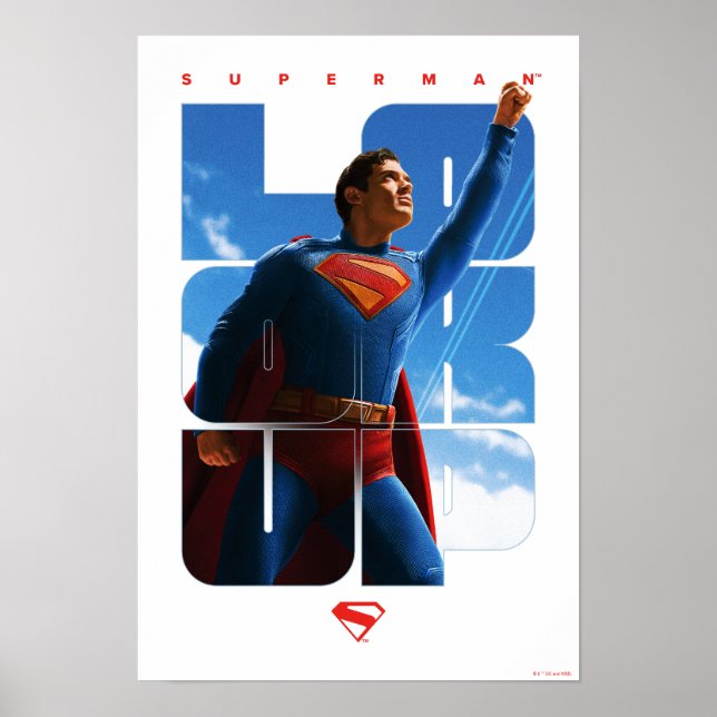 Superman Look Up Pose Poster (Front)