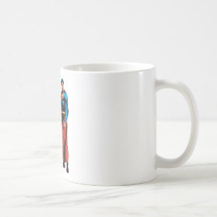 Superman Looks Front Coffee Mug