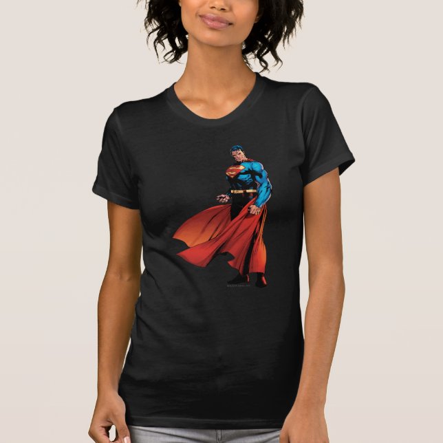 Superman Looks Front T-Shirt (Front)