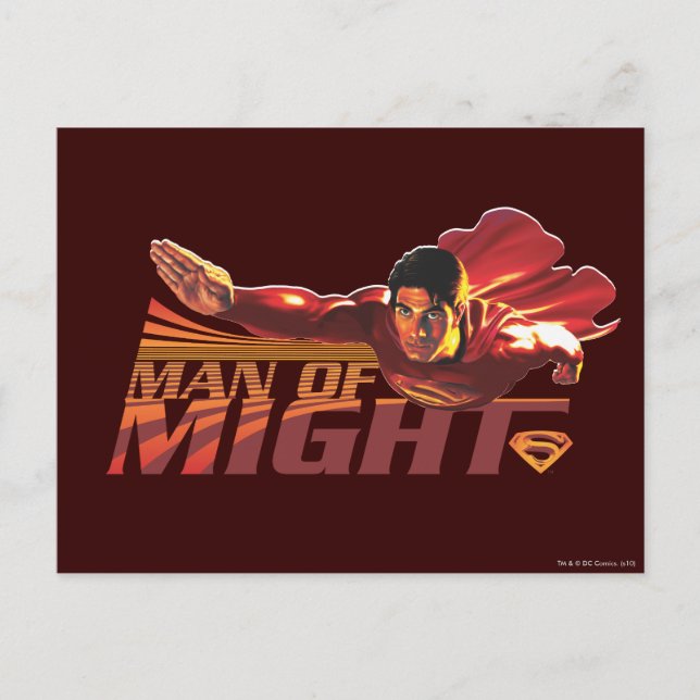 Superman Man of Might Postcard (Front)