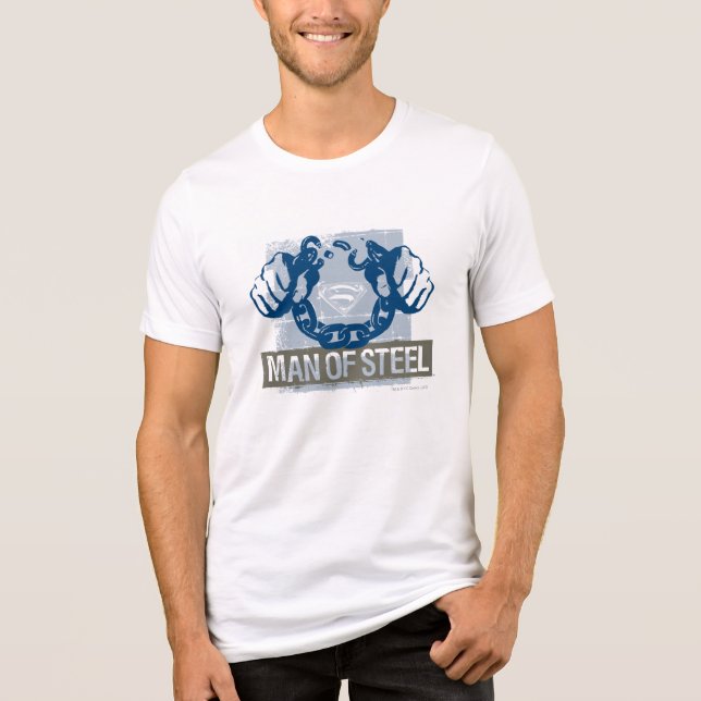 Superman Man of Steel Tri-Blend Shirt (Front)
