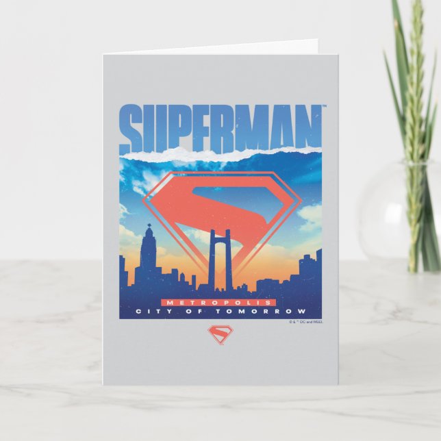 Superman Metropolis Skyline Card (Front)