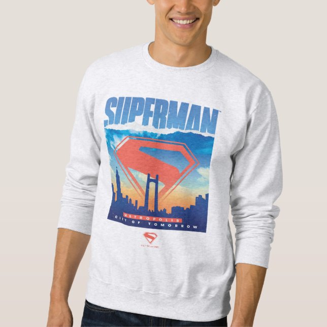 Superman Metropolis Skyline Sweatshirt (Front)