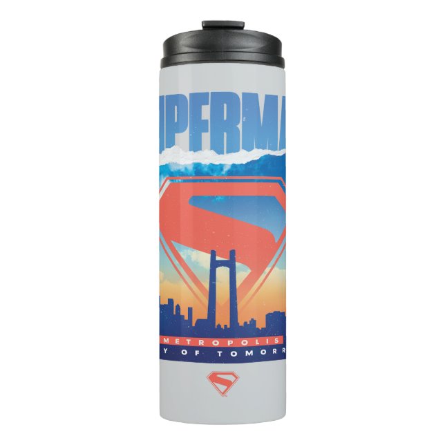 Superman Metropolis Skyline Thermal Tumbler (Front)