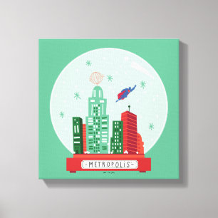 Superman Metropolis Snow Globe Graphic Canvas Print