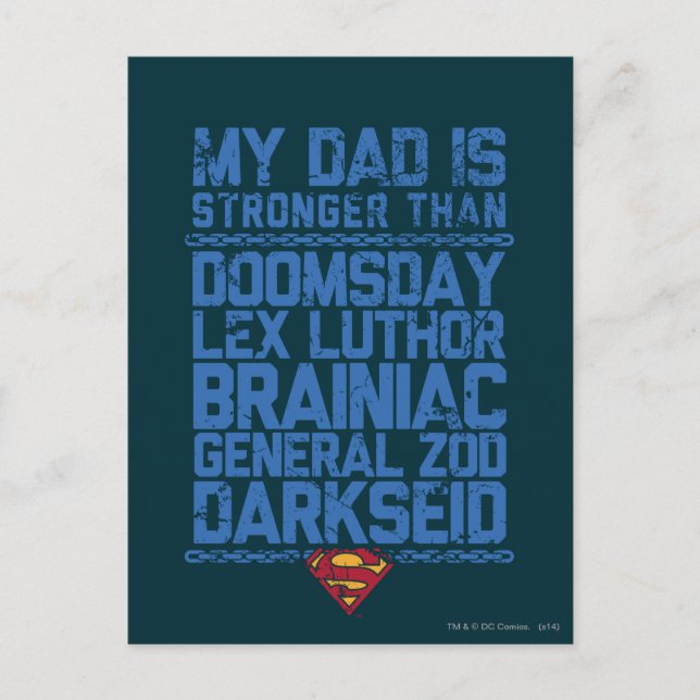 Superman - My Dad is Stronger Than... Postcard (Front)