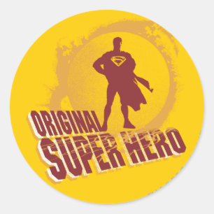 Superman Original Super Hero Classic Round Sticker