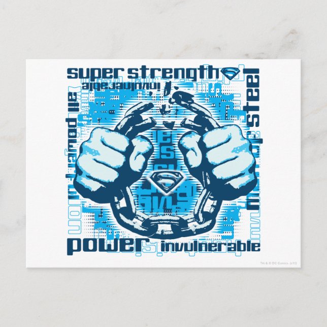 Superman Phrase Collage Postcard (Front)