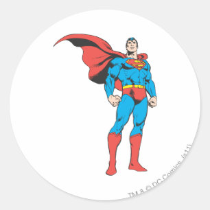 Superman Posing 3 Classic Round Sticker
