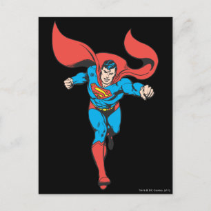 Superman Runs Forward 2 Postcard