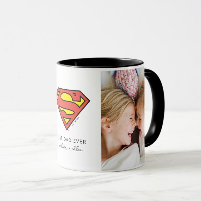 Superman S-Shield | Best Dad Photo Mug (Front Right)