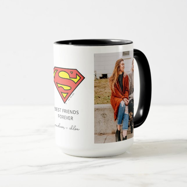 Superman S-Shield | Best Friends Photo Mug (Front Right)
