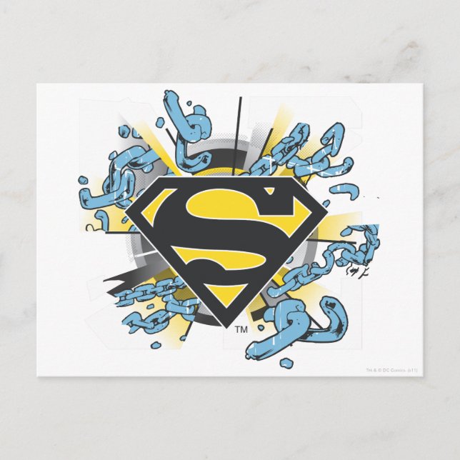 Superman S-Shield | Chains Logo Postcard (Front)