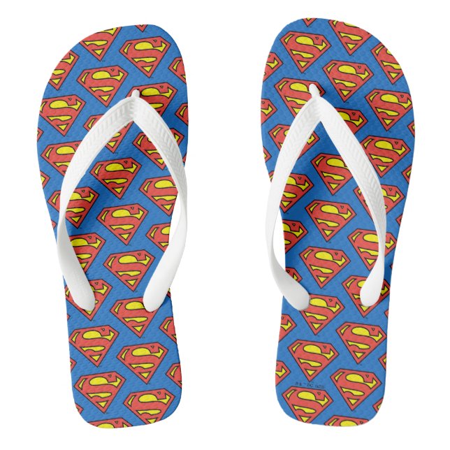 Superman S-Shield | Classic Logo Flip Flops (Footbed)