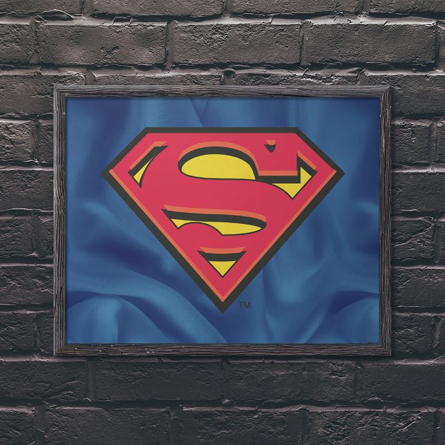 Superman S-Shield | Classic Logo Poster (Poster in frame)