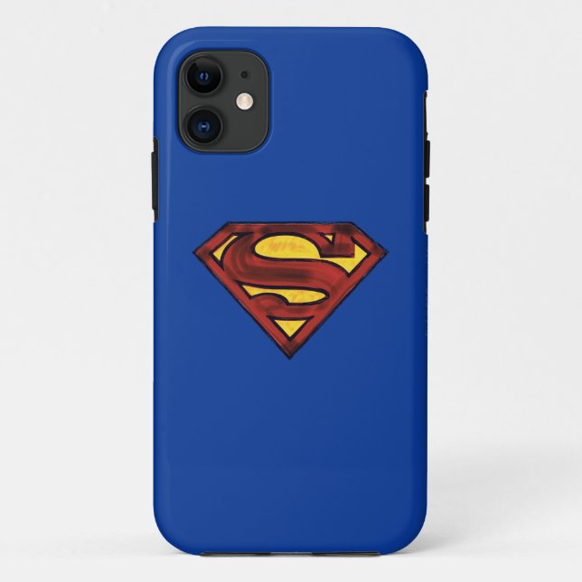 Superman S-Shield | Darkened Red Logo Case-Mate iPhone Case (Back)