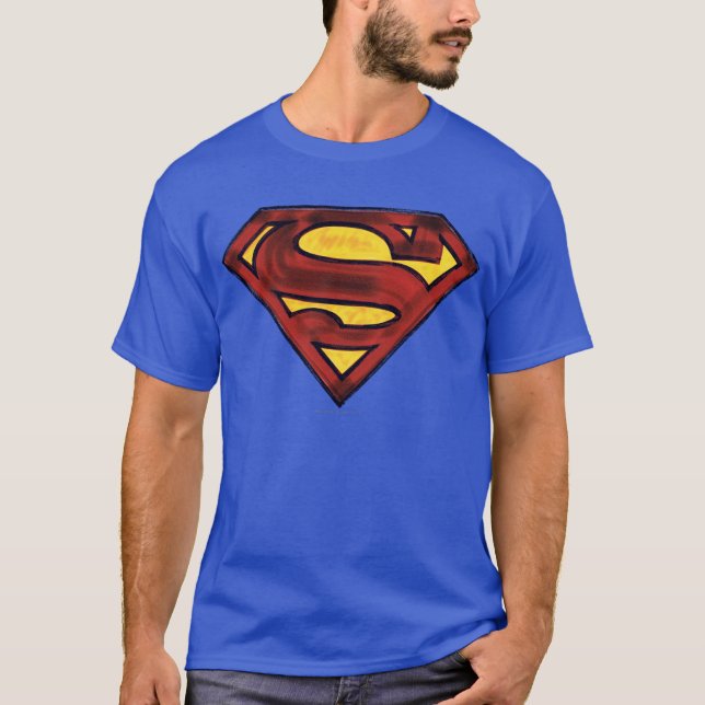 Superman S-Shield | Darkened Red Logo T-Shirt (Front)