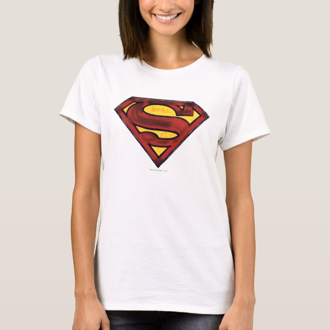 Superman S-Shield | Darkened Red Logo T-Shirt (Front)