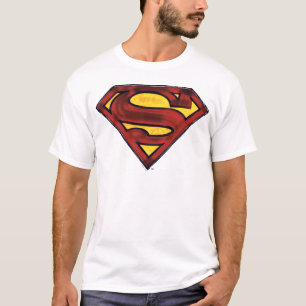 Superman S-Shield   Darkened Red Logo T-Shirt