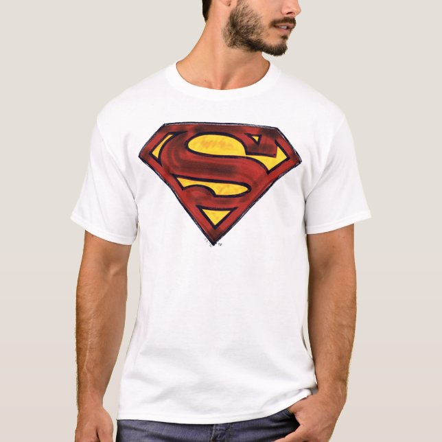 Superman S-Shield | Darkened Red Logo T-Shirt (Front)