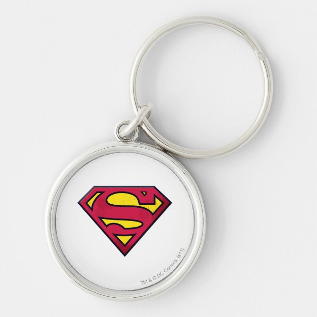 Superman S-Shield | Dirt Logo Key Ring (Front)